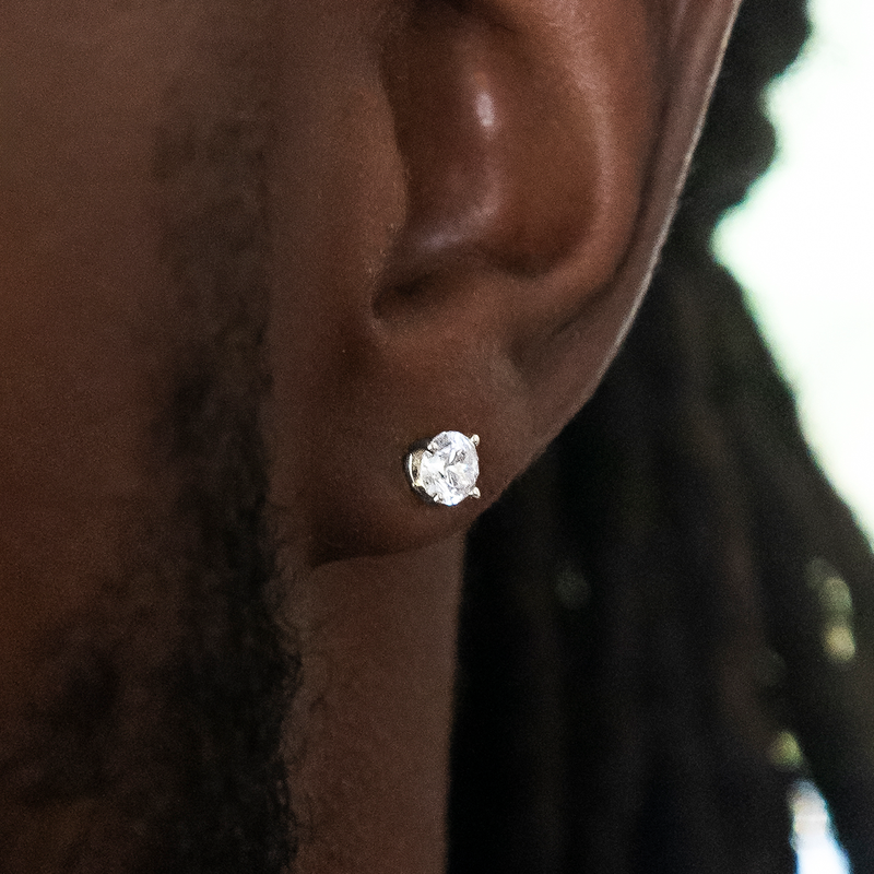 5mm Round Cut CZ Stud Earrings