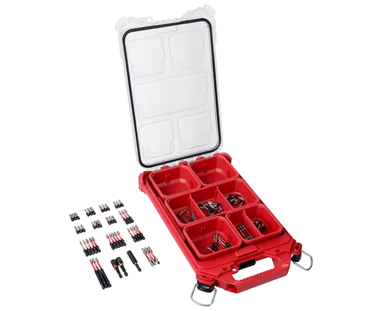 100-Piece Shockwave Impact Duty Alloy Steel Screw Driver Bit Set with Packout Case