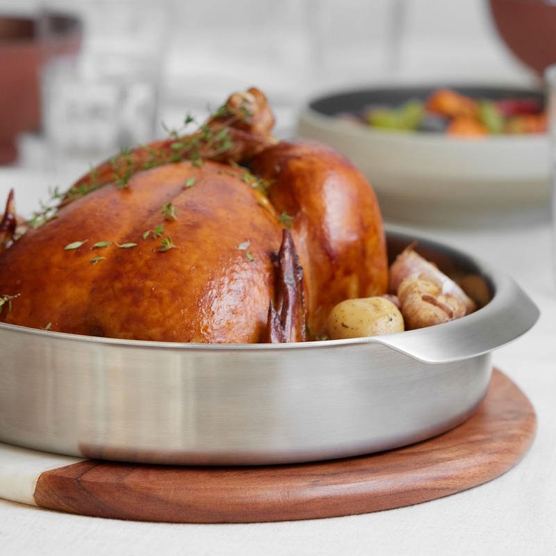 10-Inch Round Stainless Steel Pan