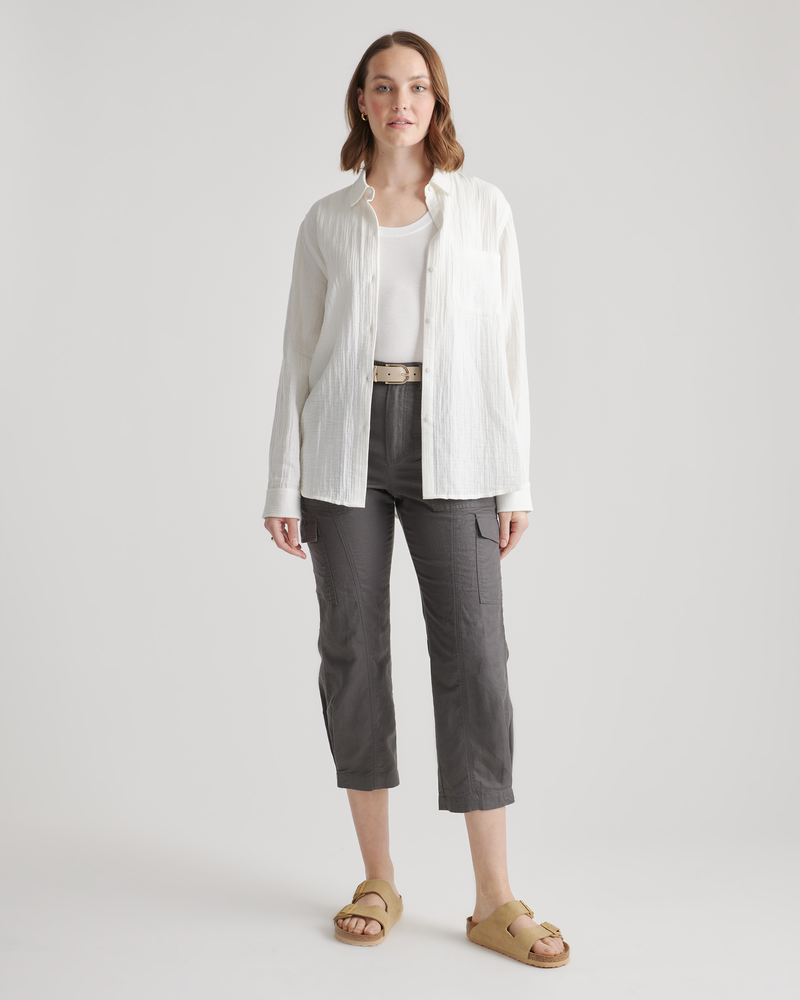 100% Organic Cotton Gauze Long Sleeve Shirt