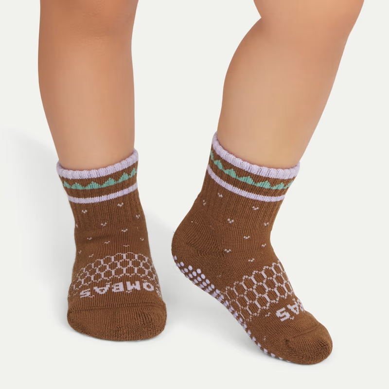 Toddler Holiday Gripper Calf Sock 4-Pack