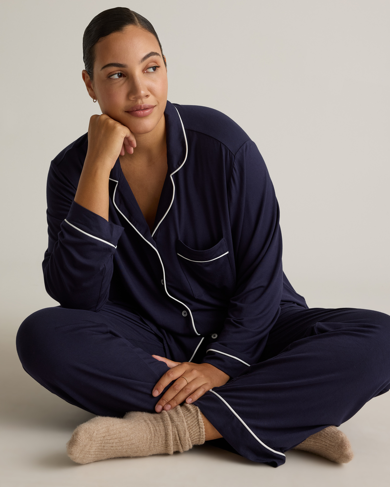Bamboo Jersey Long Sleeve Pajama Set