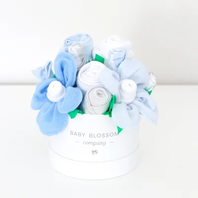 Petite Hatbox Bouquet Baby Bundle