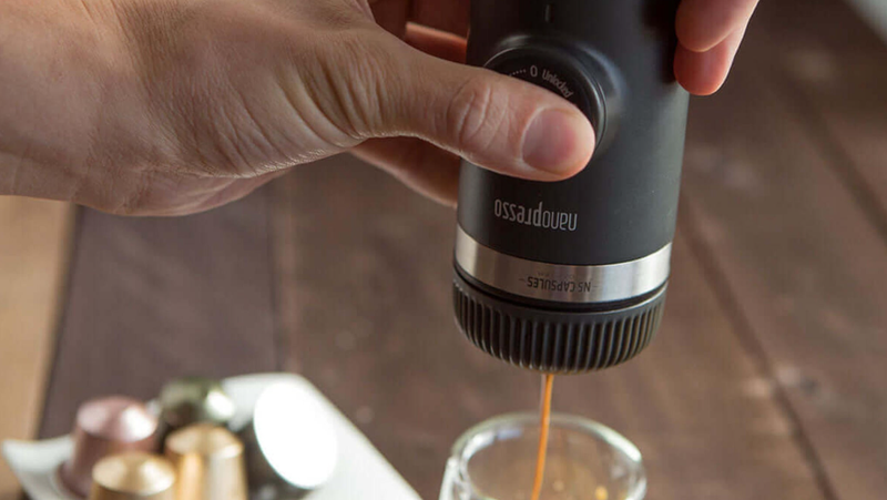 Nanopresso Portable Coffee Maker + Nespresso Capsule Adapter