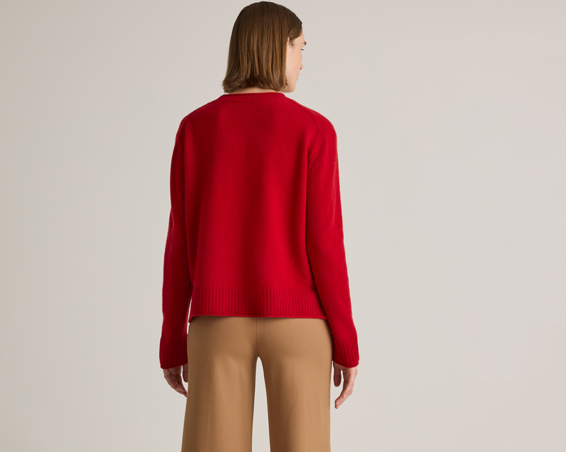 Mongolian Cashmere Boxy Crewneck Sweater