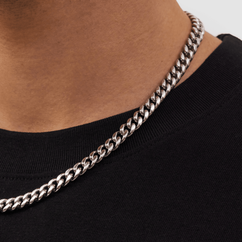 Silver Cuban Chain 8mm