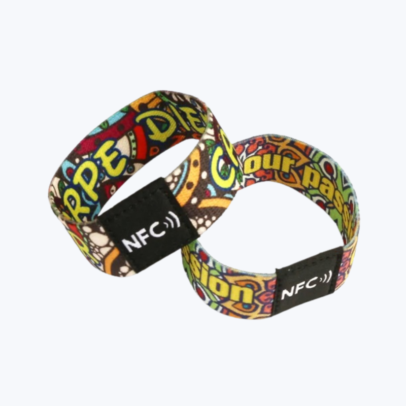 Branded Smart NFC Digital Business Fabric Wristband