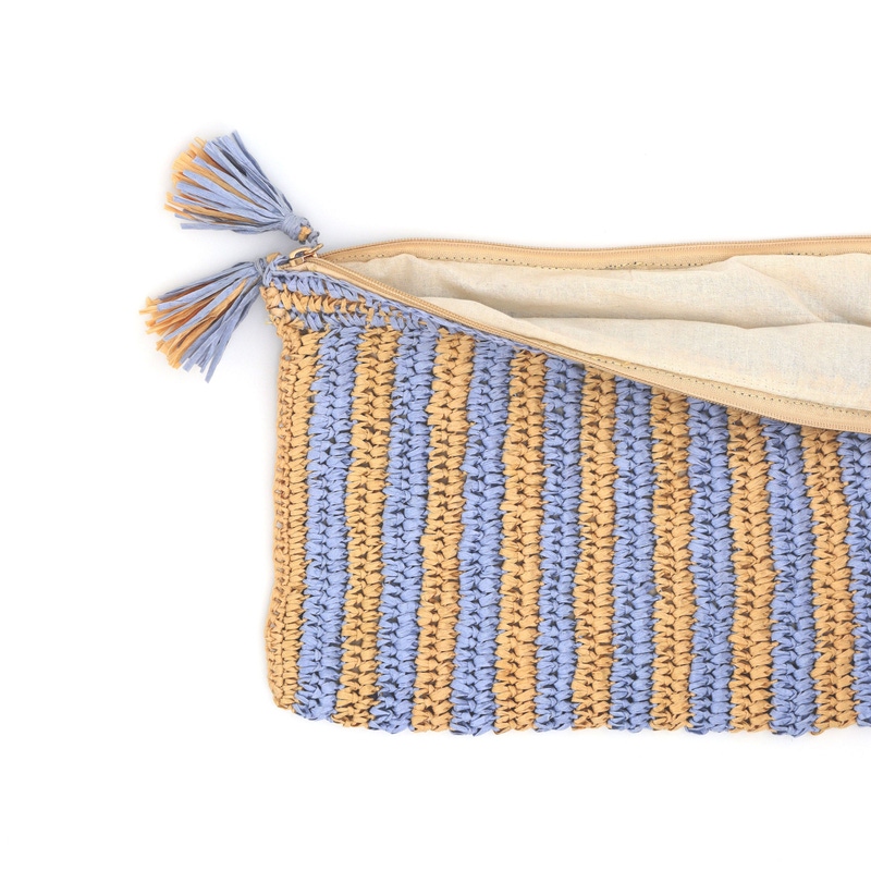 Raffia Mahjong Tile & Rack Bag