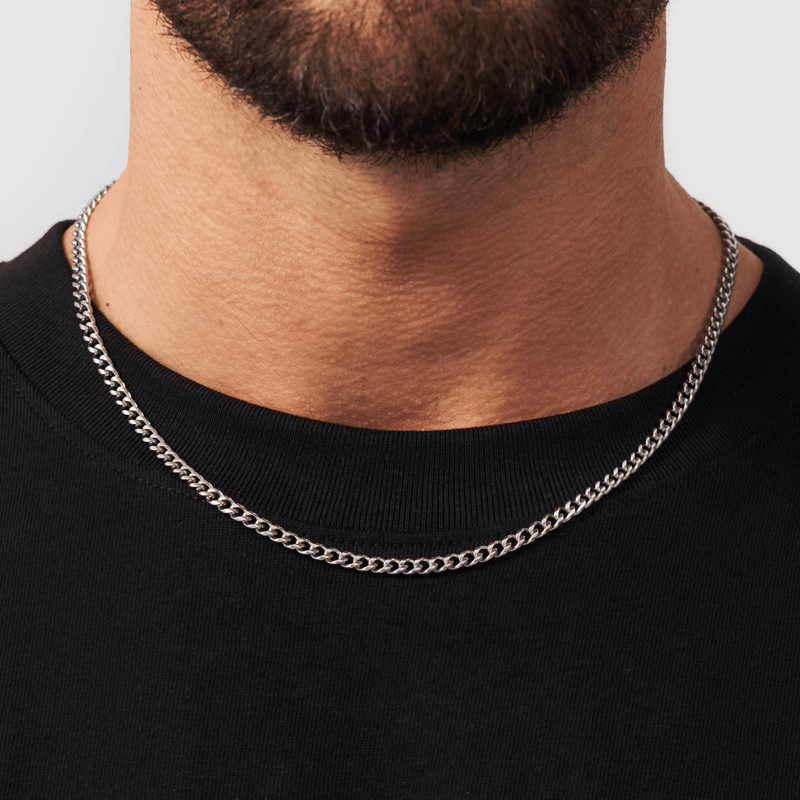 Silver Cuban Chain 4mm