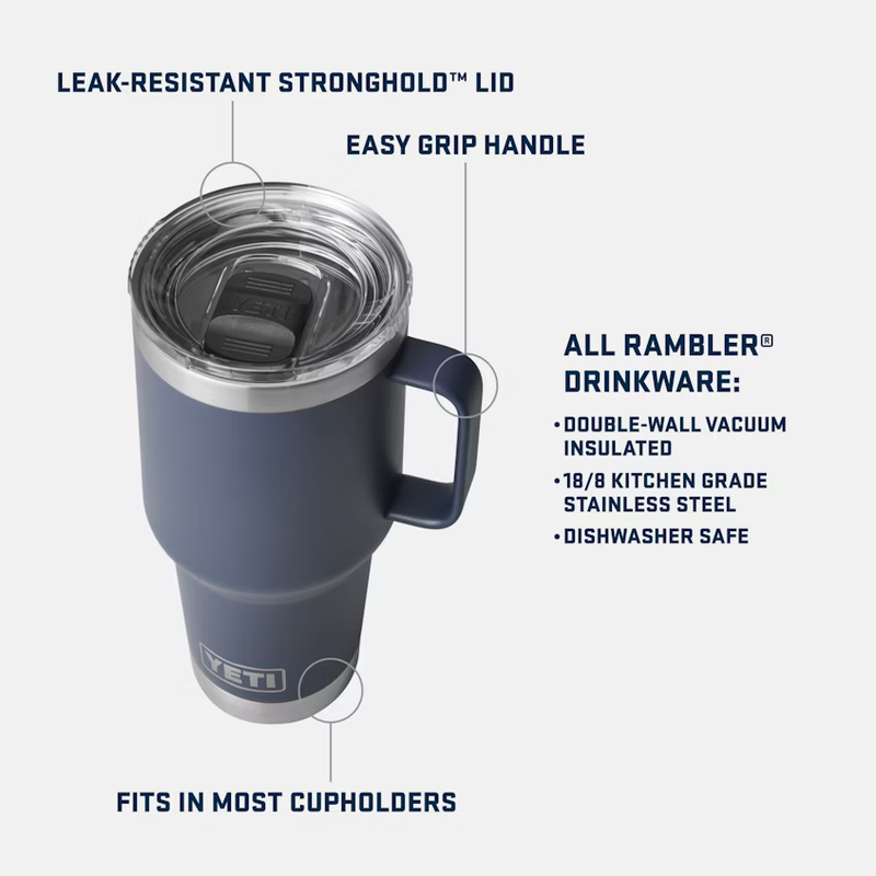 Rambler® 30 oz Travel Mug with Stronghold™ Lid