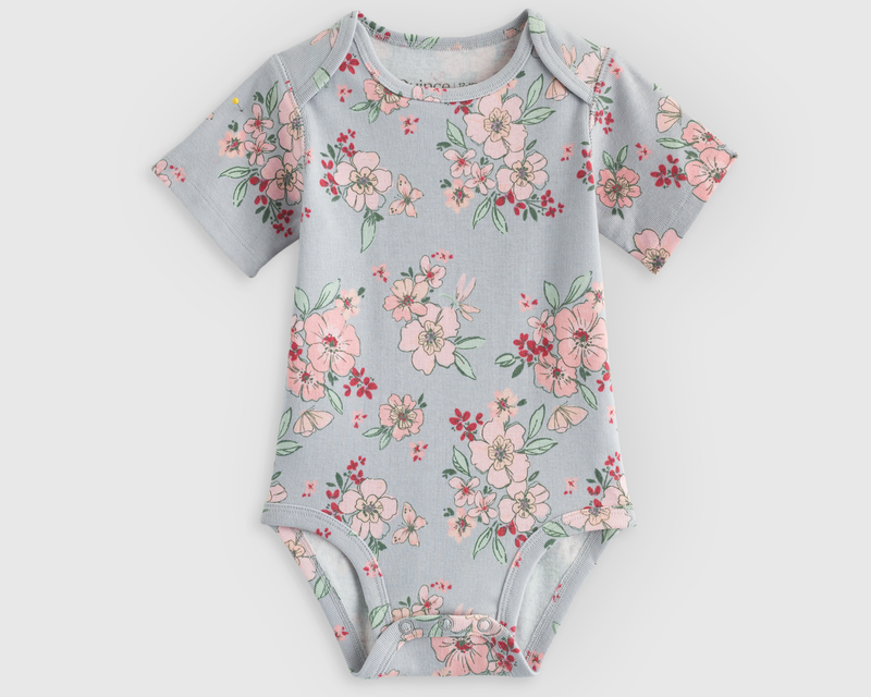 Baby Organic Cotton Short Sleeve Bodysuit 4 Pack