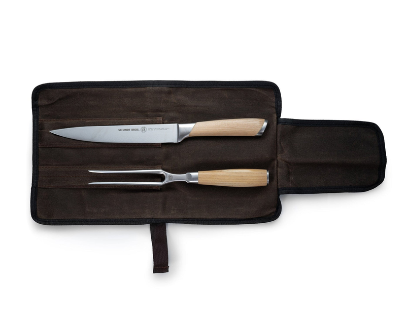 Summit 3-Piece Carving Set in Waxed Canvas Roll