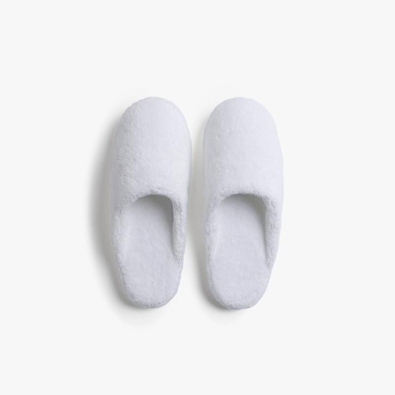 Classic Turkish Cotton Slippers, White