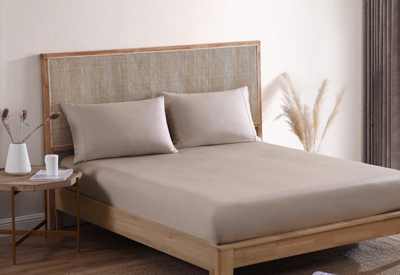 Natural Premium Bamboo Fitted King Sheet
