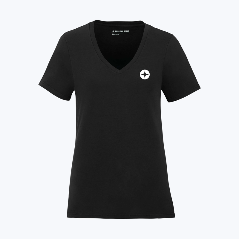 Branded Women's American Giant Classic Cotton V-Neck T-Shirt