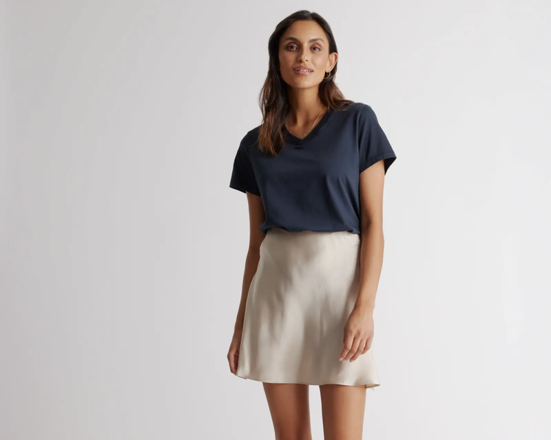 100% Washable Silk Mini Skirt