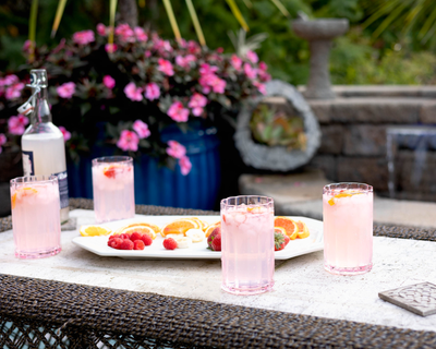 Scalloped Rim 16oz Tumbler Glass, Set of 4
