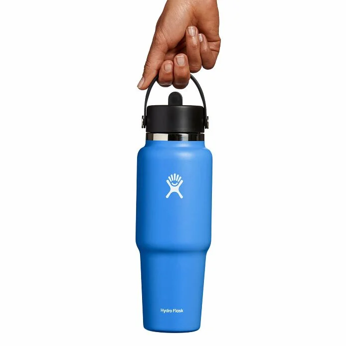 32oz Wide Mouth Travel Bottle with Flex Straw Cap