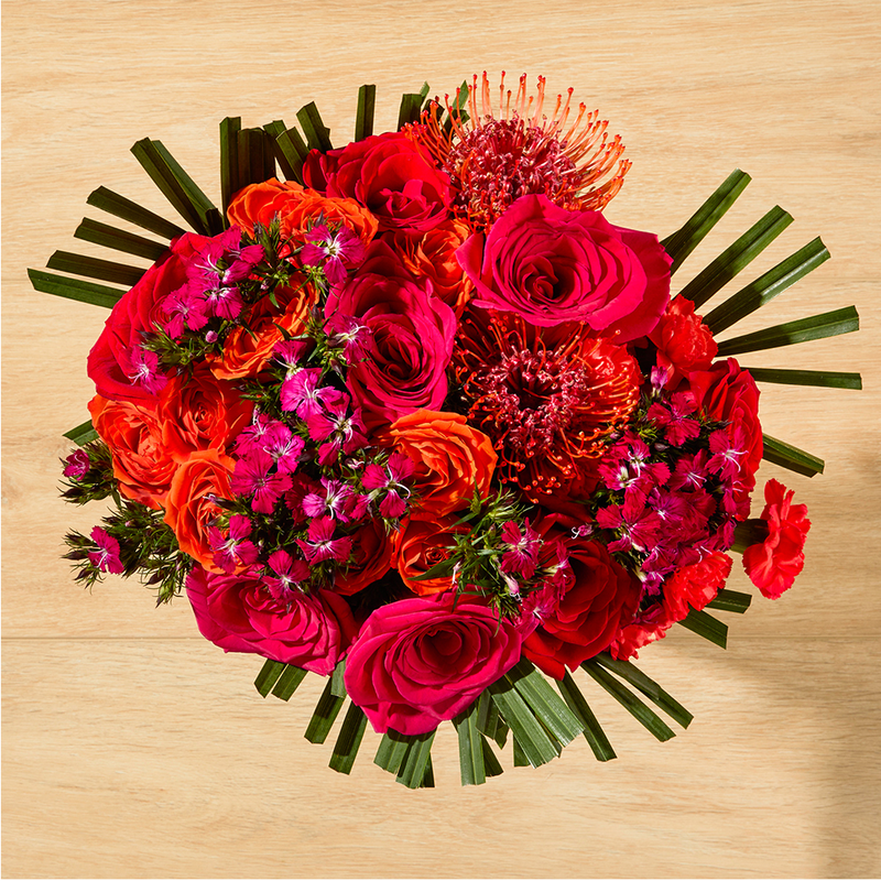 Firecracker Original Bouquet with Marina Vase