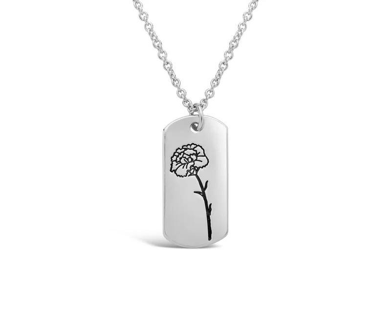 Sterling Silver Birth Flower Pendant