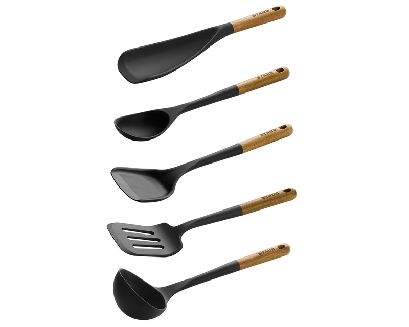 Wooden Handle 5-Piece Cooking Utensil Set