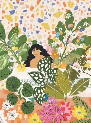 Bathing with Flowers