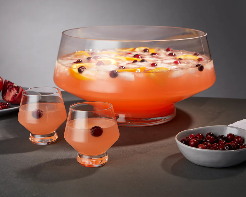 Heavy Base Punch Bowl