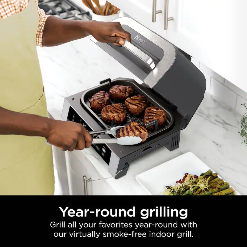 Foodi Smart XL 6-in-1 Indoor Grill & Air Fryer w/ Built-in Thermometer