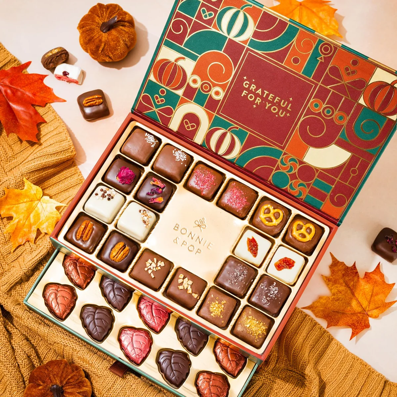 Thanksgiving Chocolate Gift Box with Assorted Truffles