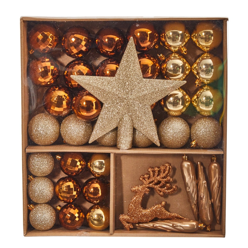 Holiday 40 Count Lux Shatterproof Ornament Set