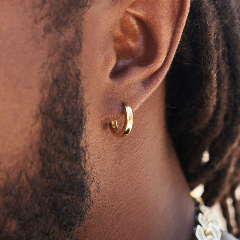Polished Round Hoop Earrings