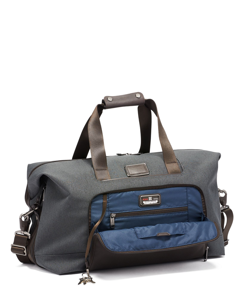 Monogrammed Double Expansion Travel Satchel