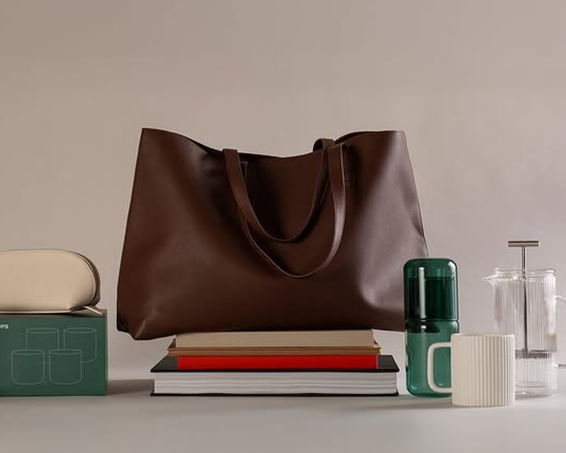 Vegan Leather Tote Bag