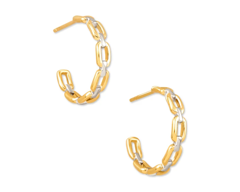 Wren Hoop Earrings in Mixed Metal