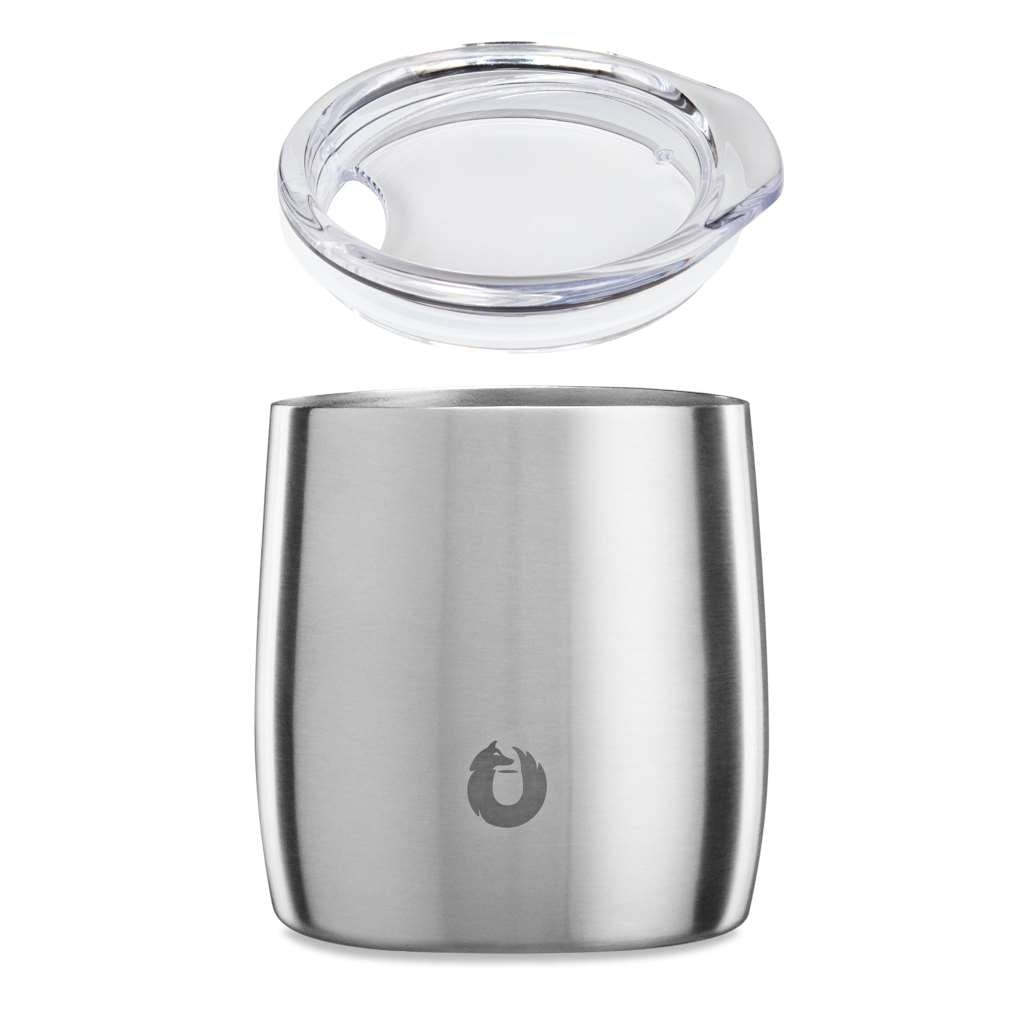 Stainless Steel Rocks Glass with Lid - Thumbnail 3