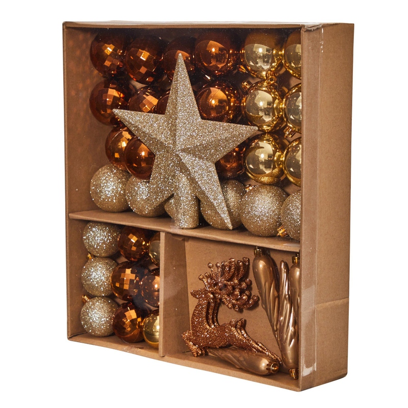 Holiday 40 Count Lux Shatterproof Ornament Set