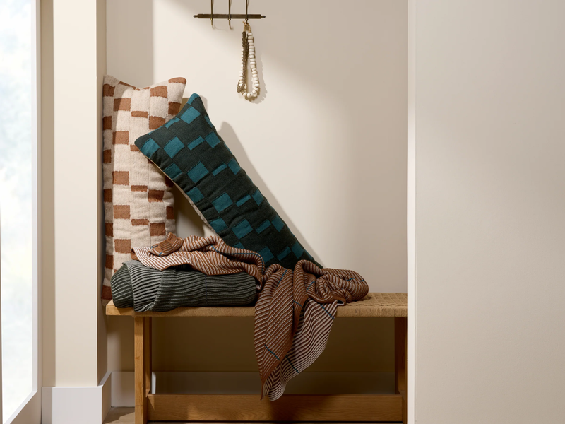 Modern Wool Lumbar Pillow Cover