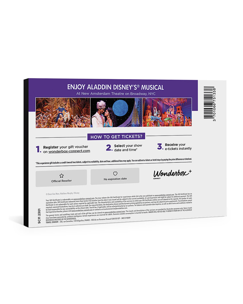 Aladdin The Musical, 2 Tickets for Broadway Show in New York City