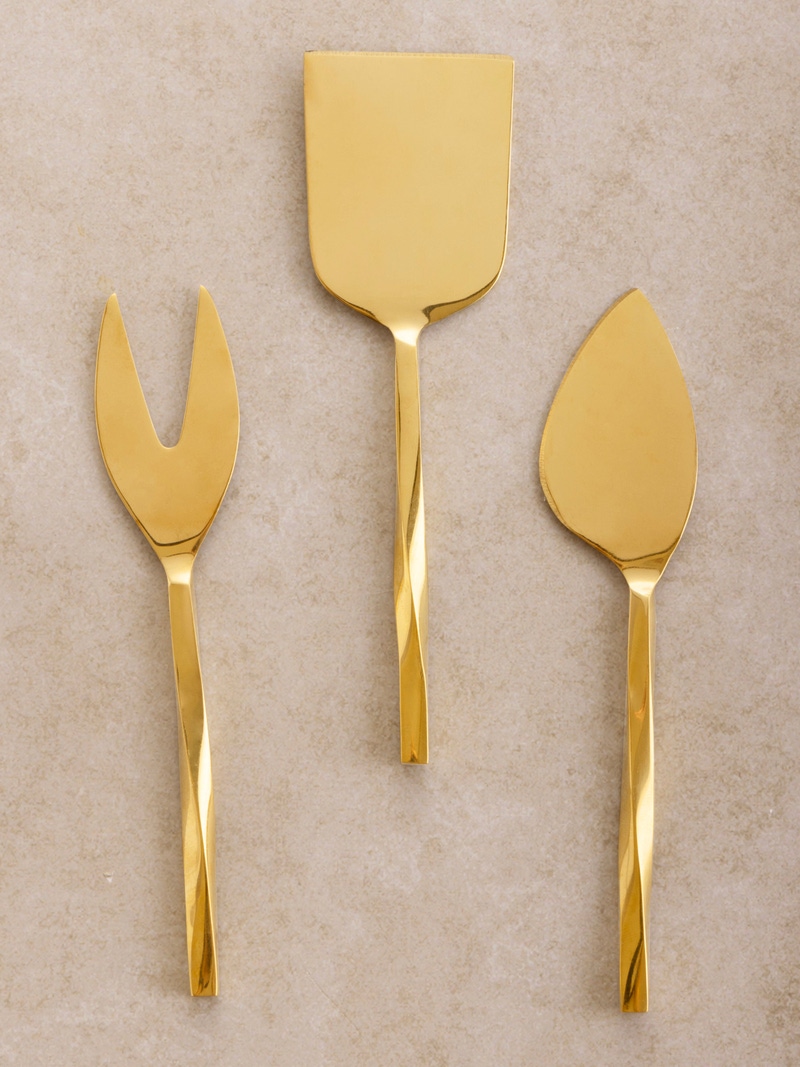 Oslo Gold Cheese Knives