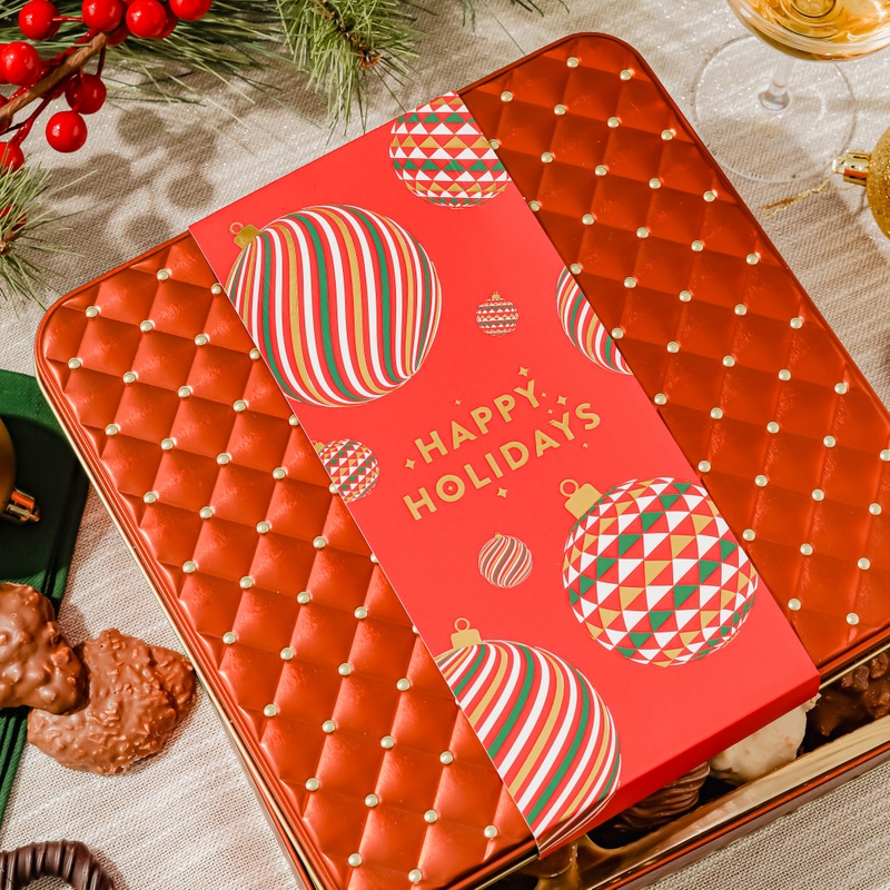 Happy Holidays Chocolate Assortment Gift Tin
