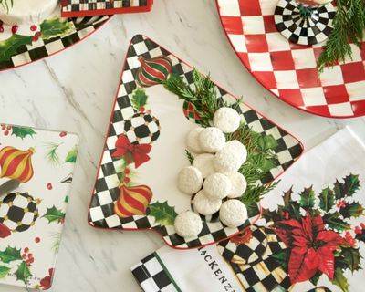 Deck The Halls Tree Serving Platter