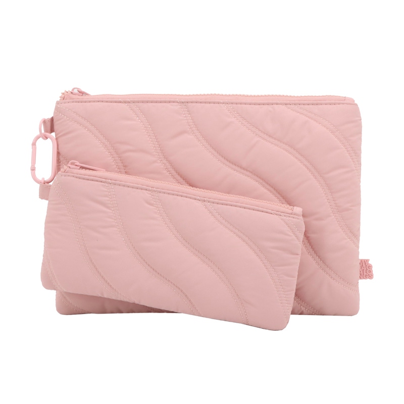 Flat Pouches With Carabiner, Set of 2