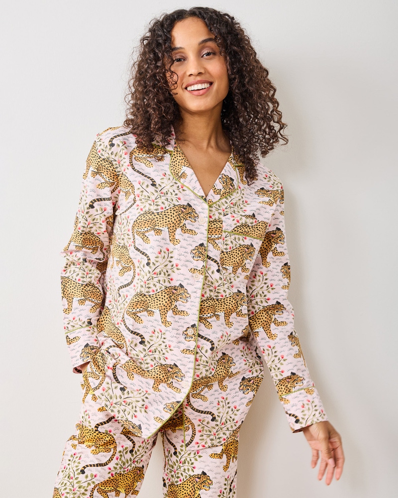 Long PJ Set in Bagheera, Blush