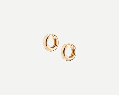 Small Chunky Hinged Hoop Earrings