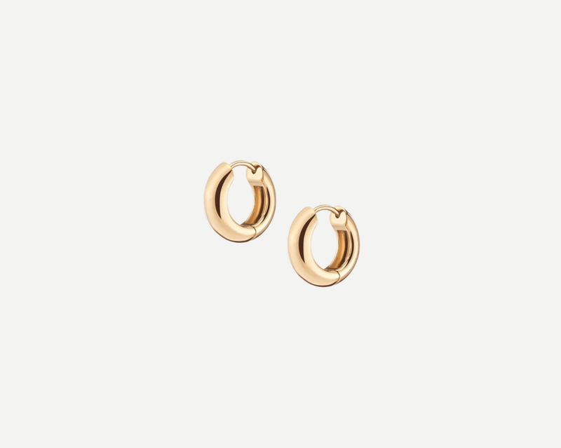 Small Chunky Hinged Hoop Earrings
