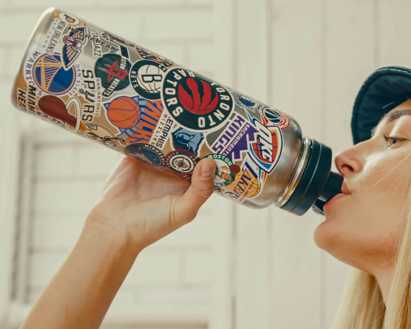 NBA 32oz All Team Sticker Print Bottle