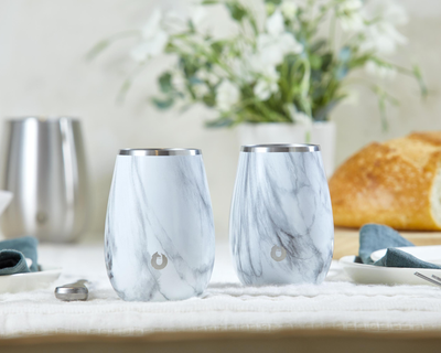 Stainless Steel Wine Glass Set of 2