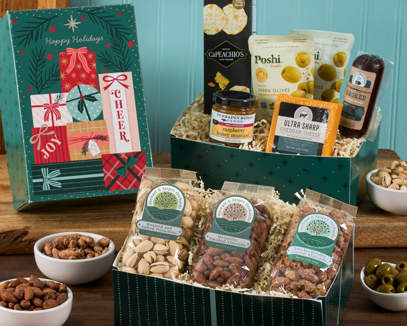 Charcuterie and Nuts Gift Tower