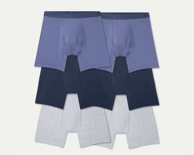 Men's Cotton Modal Blend Boxer Brief 6" 6-Pack