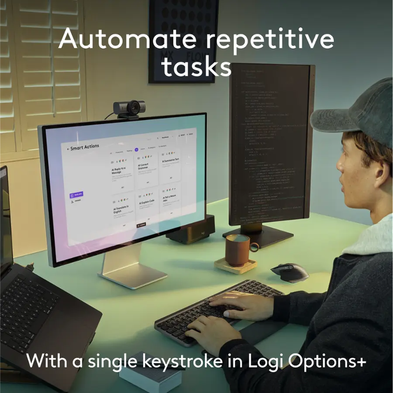 MX Keys S for Mac Advanced Full-Size Wireless Scissor Keyboard with Backlit Keys